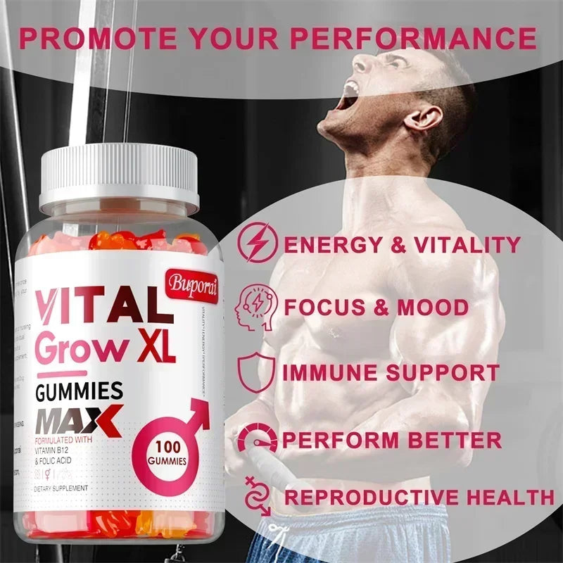 Vitality Support Male Gummies – Strength, Energy & Endurance