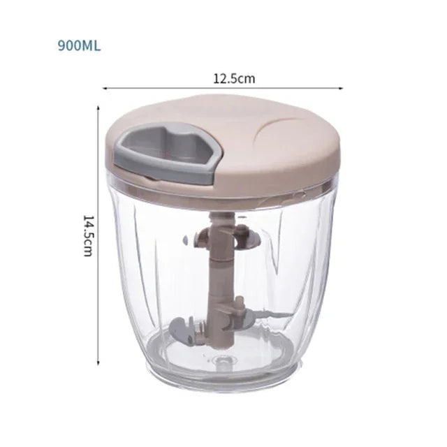 900/500ML Garlic Chopper Manual Garlic Press Food Vegetables Cutter Meat Grinders Kitchen Gadgets Hand Mincer Garlic Masher