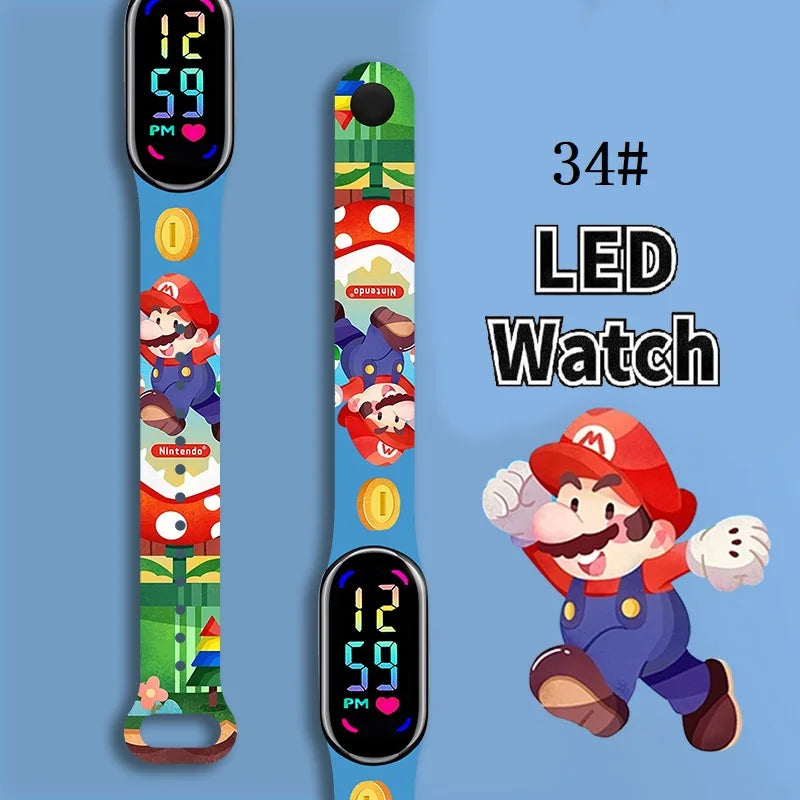 Kids LED Watch Touch Control Digital Watch Silicone Strap Waterproof Sport Wristwatch for Boys Girls Children Birthday Gift