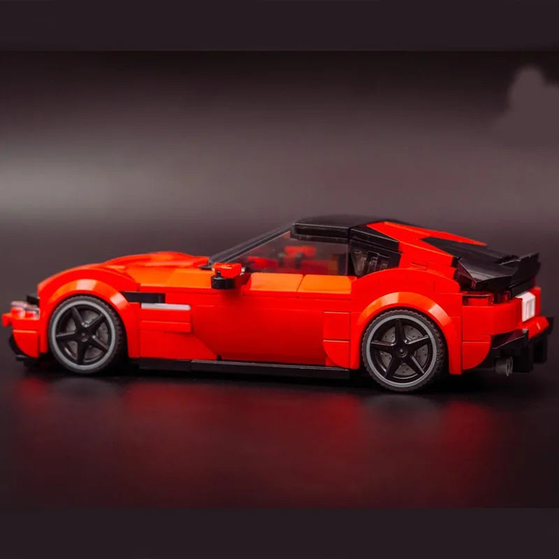 391PCS New MOC  Champions City Highway 12 Cilindri Supercar Modular Children's Educational Building Blocks Toy Gift