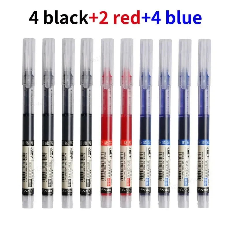 3-102Pcs/set High Quality Needle Type Gel Pens Straight Liquid Ballpoint Pen Kawaii Stationery School Office Supplies Writing