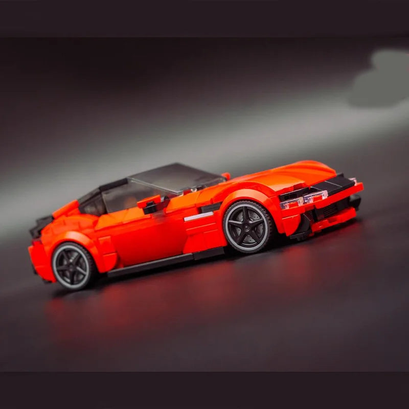 391PCS New MOC  Champions City Highway 12 Cilindri Supercar Modular Children's Educational Building Blocks Toy Gift