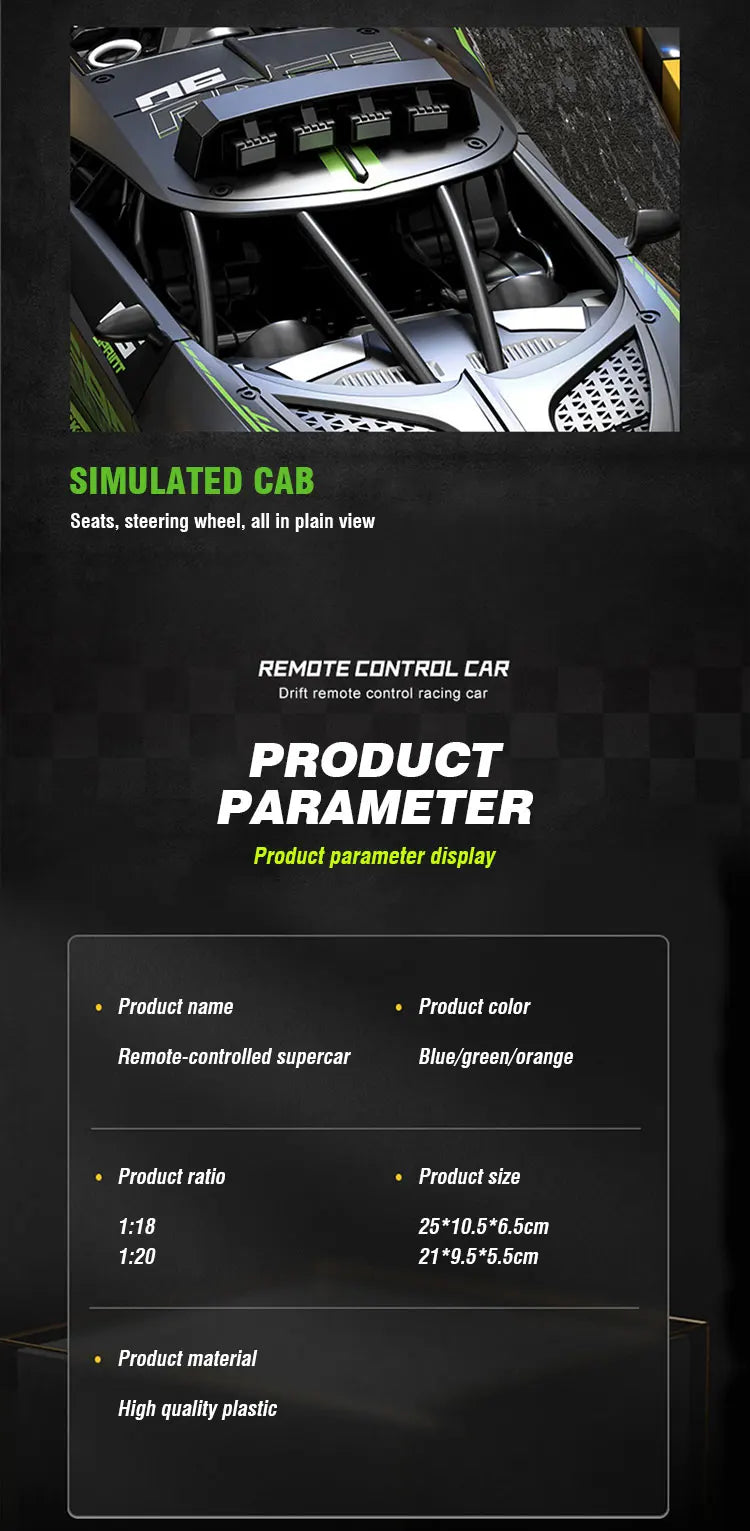 RC Car Toy Drift Racing Remote Control Car High Speed Off Road Racing Car Toys for Boys Christmas Indoor Outdoor Xmas Gifts