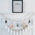 Boho Original Wood Hanging Photo Display Clip Wooden Bead Garland Wall Hanging Bedroom Living Room Dorm Party Home Decor Gifts