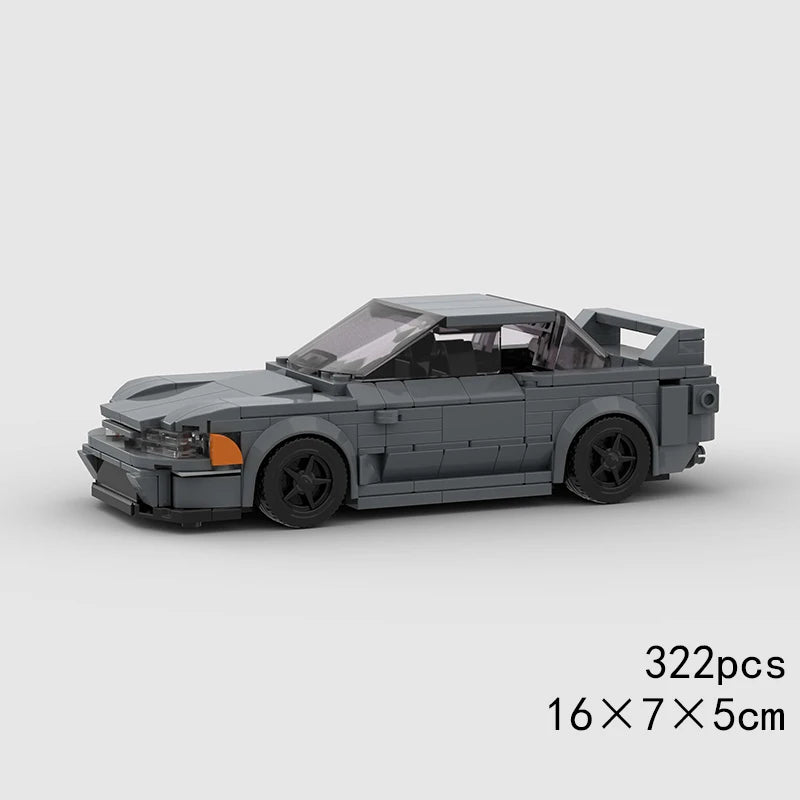 MOC Car Speed RX7 AE86 Chiron R8 Creative Racing Vehicle Model Building Block Super Race brick City Rally Sport Toy Technical