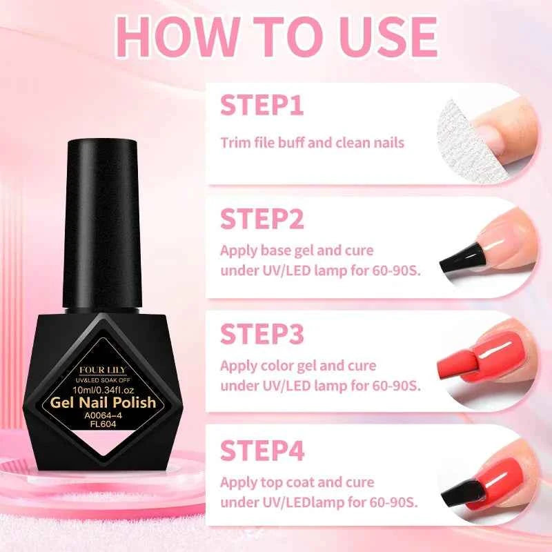 10ml Gel Nail Polish 162 Colors Nail Supplies Vernis Semi Permanent Nail Art Manicure Soak Off LED UV Gel Nail Varnishes Summer