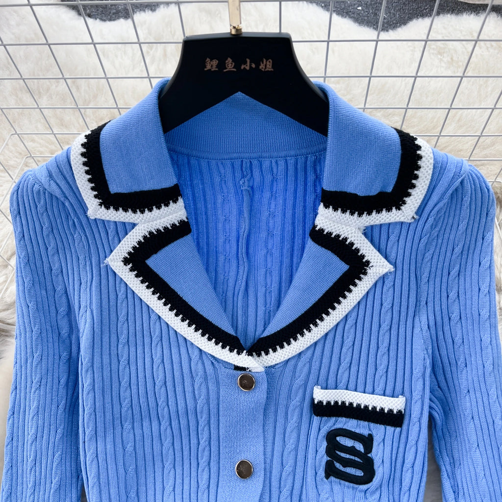 SINGREINY Autumn Winter Wear Dress Women Polo Single Breasted Pocket Design Bodycon Knitting Temperament Sweater Long Dresses