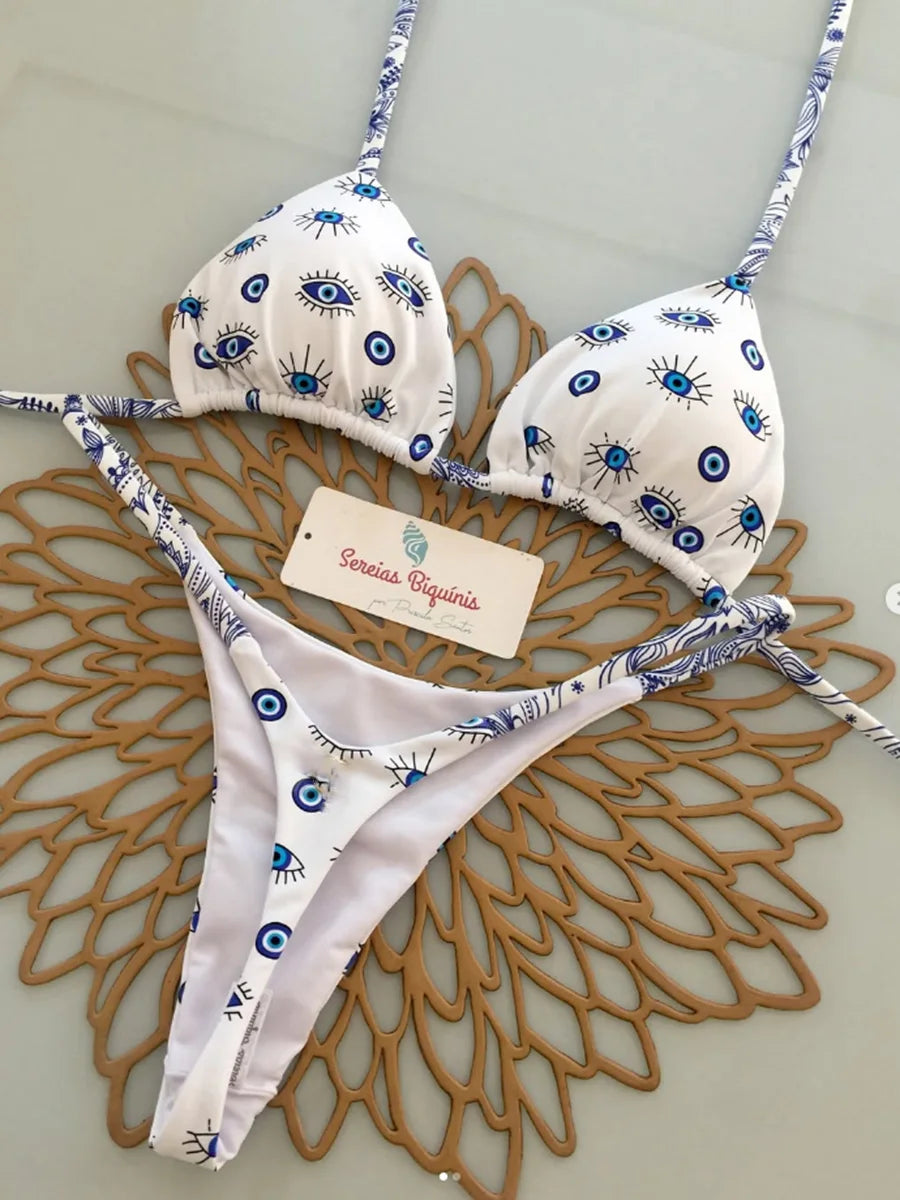 Micro Bikinis 2026 Women Swimsuit New Sexy Swimwear Halter Bikini Set Brazilian Biquini Female Thong Beachwear Party Wear