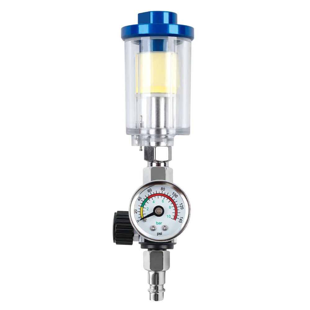 Séparateur d'eau et d'huile pour pistolet pulvérisateur, régulateur de pression de filtre 1/4", adaptateur EU avec régulateur de pression d'air, régulateur de compresseur d'air