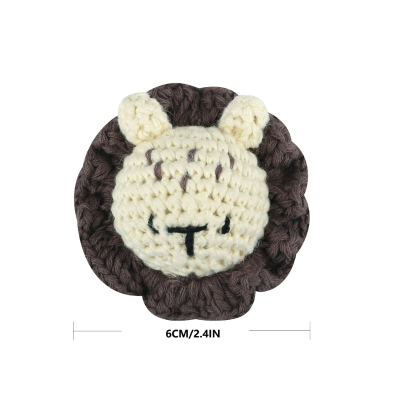 Crochet Animal Baby Pacifier Clip Accessories Handmade Knitted Bunny Teether Beads Newborn Nipple Clip Dummy Soother Holder Toy