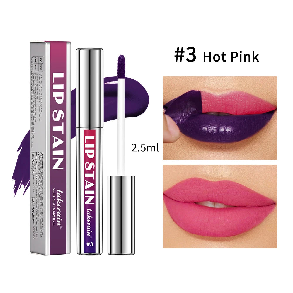 Hot Pink Color Peel Off Lip Stain Gloss – Long-Lasting Waterproof Tint
