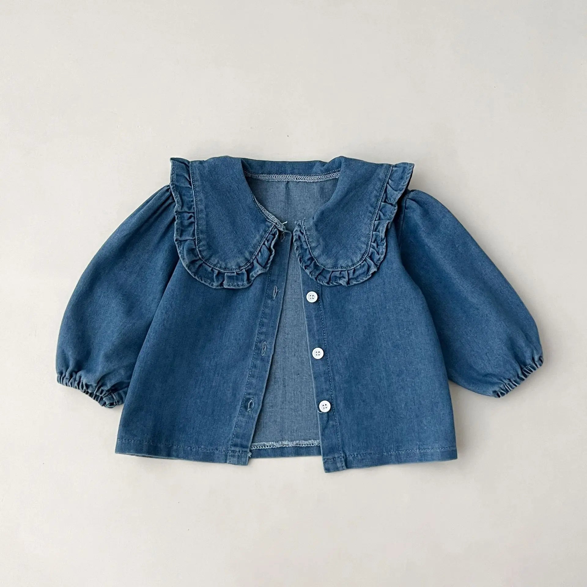 Fashionable Childrens Set Denim Top+Jeans Short Korean Version Girl Casual Sports Two-Piece Set 0-6 Year Old Childrens Cloth