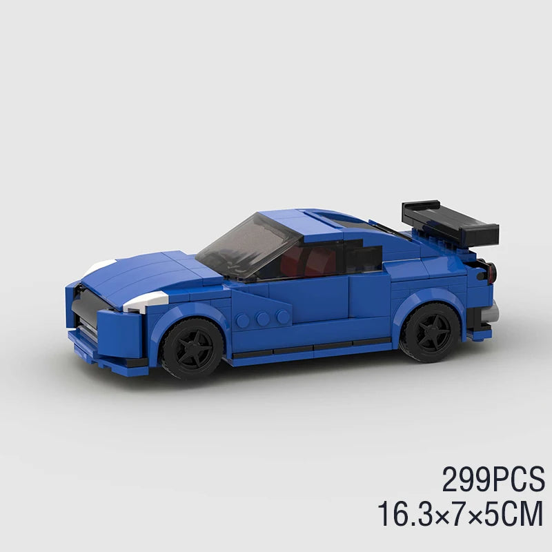 MOC Car Speed RX7 AE86 Chiron R8 Creative Racing Vehicle Model Building Block Super Race brick City Rally Sport Toy Technical
