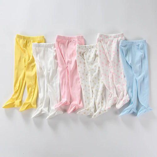 2/3/5pieces Newborn Baby Spring Autumn 0-24M Cotton Boy Girl Pants Solid Wrap Foot Long Trousers Casual Baby Leggings Girls Boys