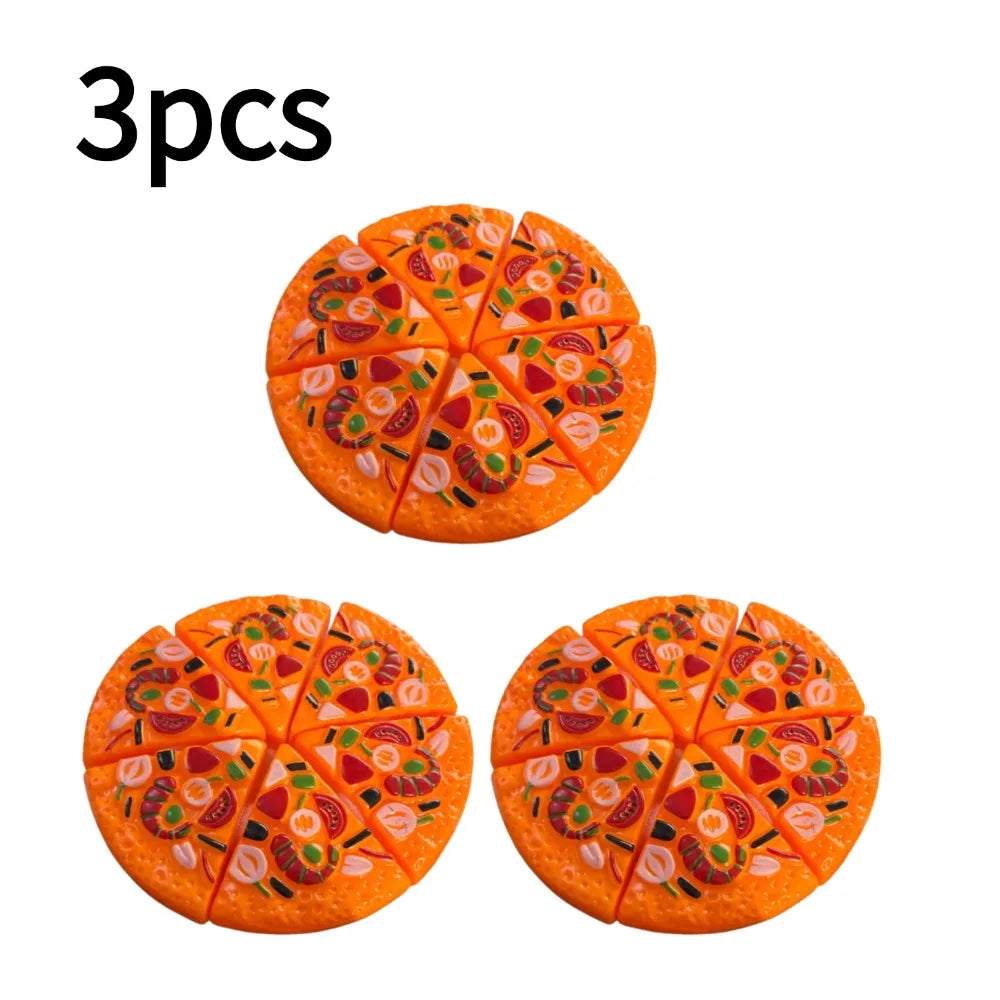 Kids Simulation Food Kitchen Toy Pretend Play Pizza with Cutter Children Interactive Toys Birthday Gifts for Boys And Girls