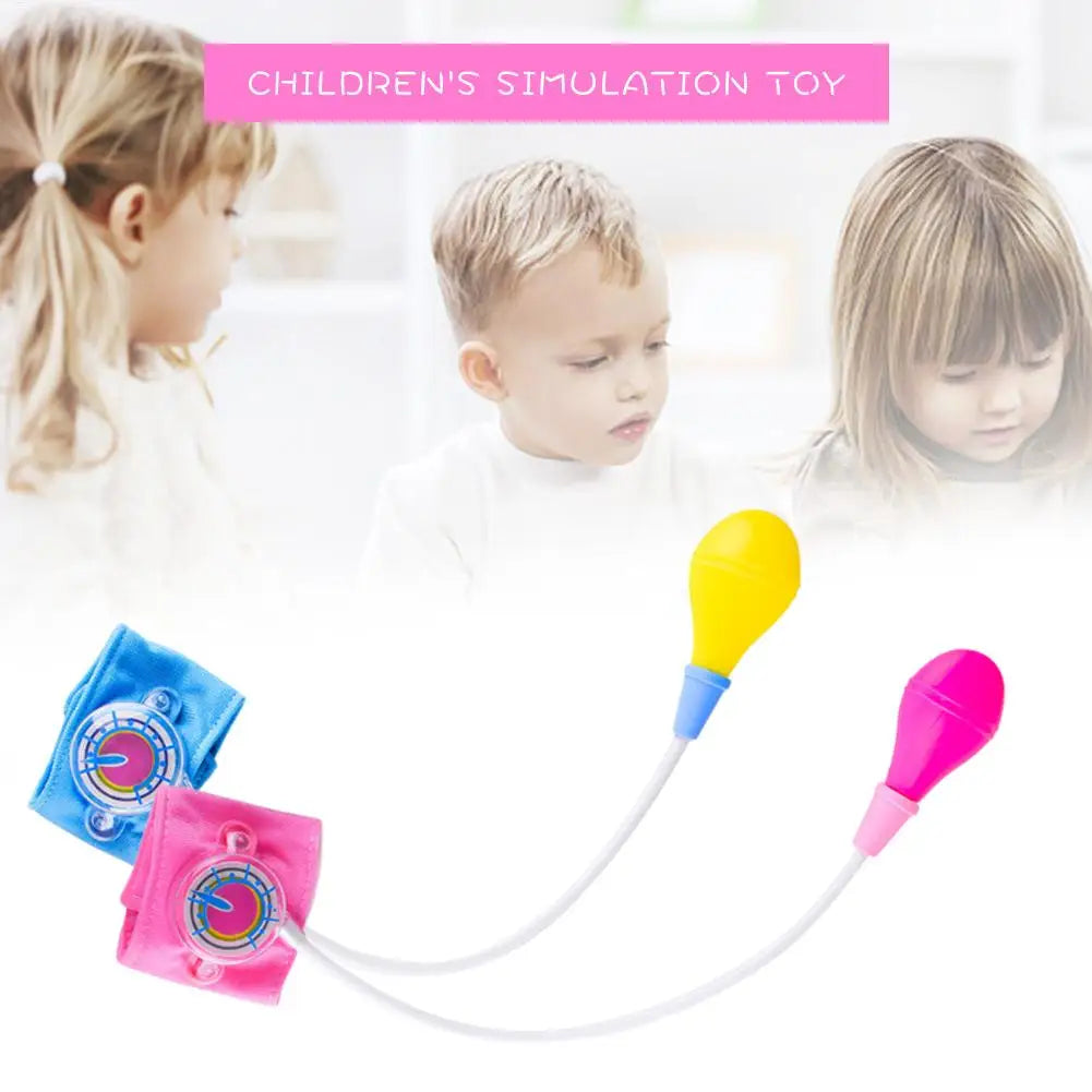 Kids Doctor Play Set Simulation Blood Pressure Monitor Toy, Pretend Medical Checkup Kit for Children Educational Gift