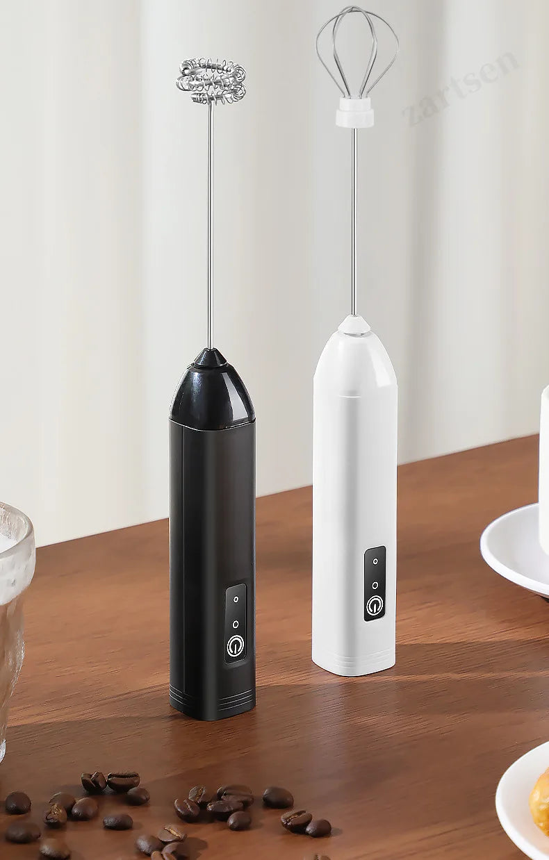 Coffee Frother/MILK Whisk+Egg Beater MINI Food Blender USB Rechargeable Handheld  Espresso Tools