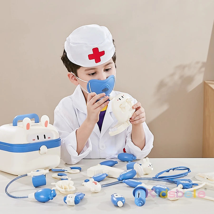 Kids Doctor Play Set – Medical Kit Toys with Stethoscope, Syringe, Dentist Tools, Educational Role Play Gift for Boys & Girls