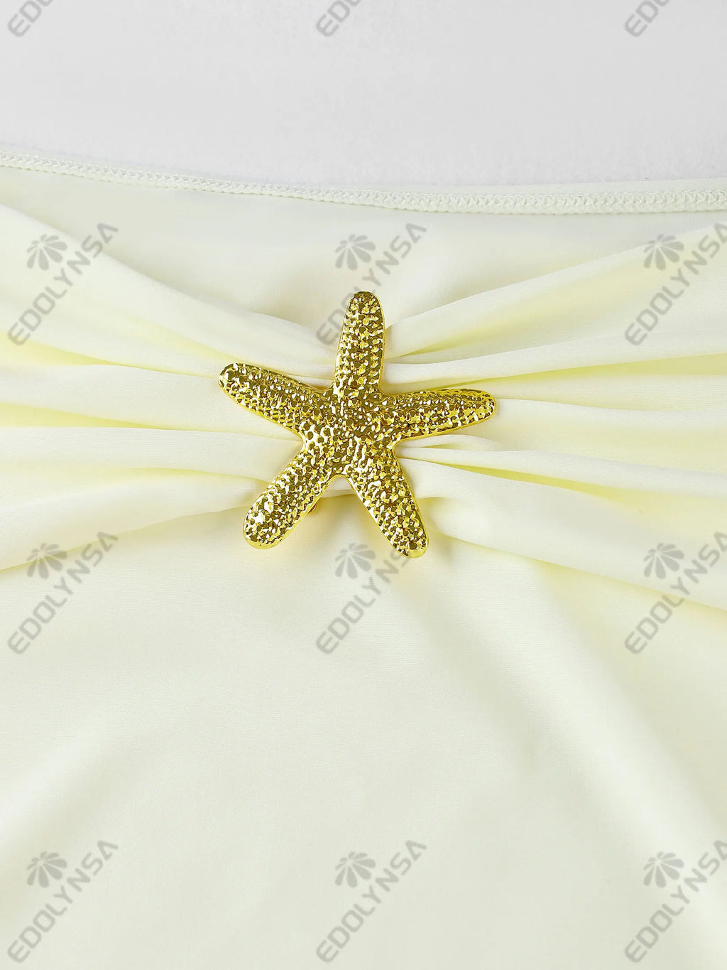 3 Piece Swimsuit Sets Female Bandeau Bikini Sets Starfish Bathing Suit Women Pleated Beach Party Dress Sexy Honeymoon Dress K162