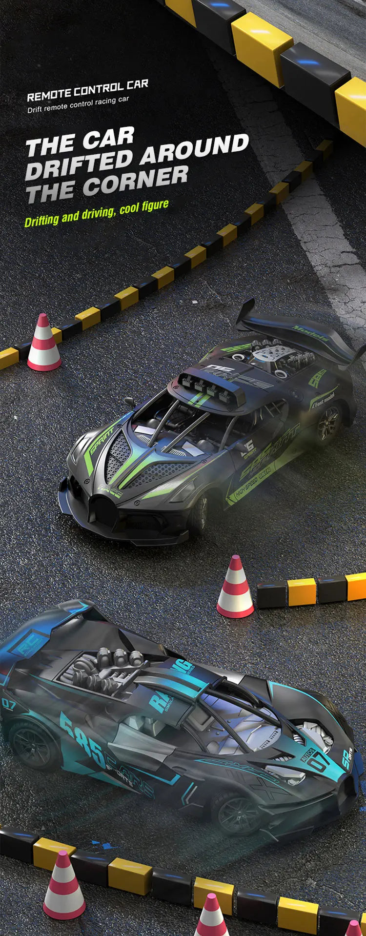 RC Car Toy Drift Racing Remote Control Car High Speed Off Road Racing Car Toys for Boys Christmas Indoor Outdoor Xmas Gifts