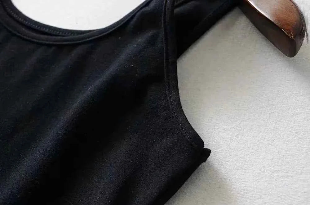 sexy women summer crop tops sleeveless short cotton u collar knitted bar
