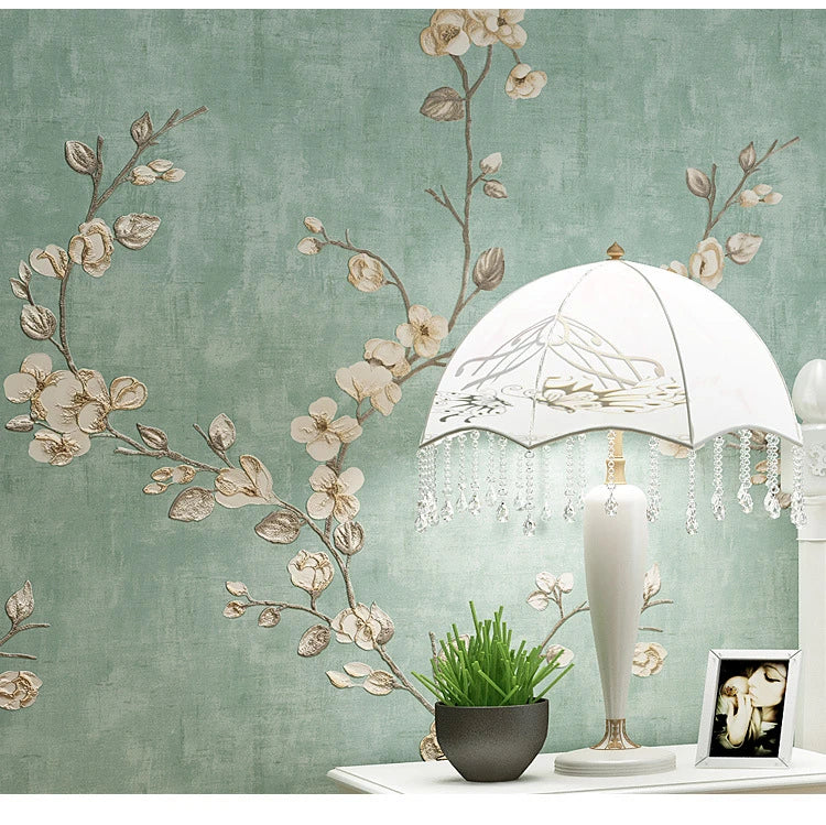 Home Improvement Wall Painting Wallpaper Contact Paper Bedroom Living Room 3D Floral Wall Papers home decor papel de parede