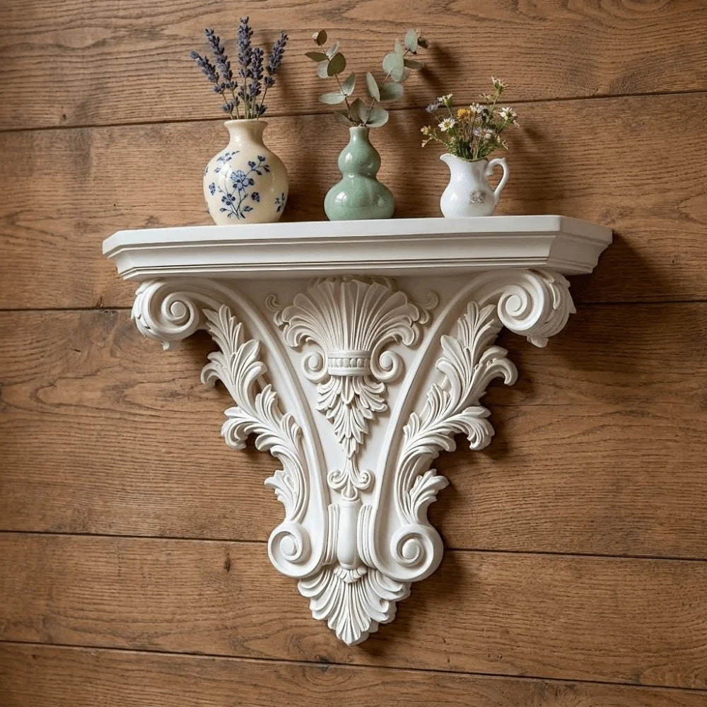 Creative 3D Printing Floating Shelf Unique Retro Gothic Wall Decor Decorative Carving Wall Mounted Shelves Goth Home Decor