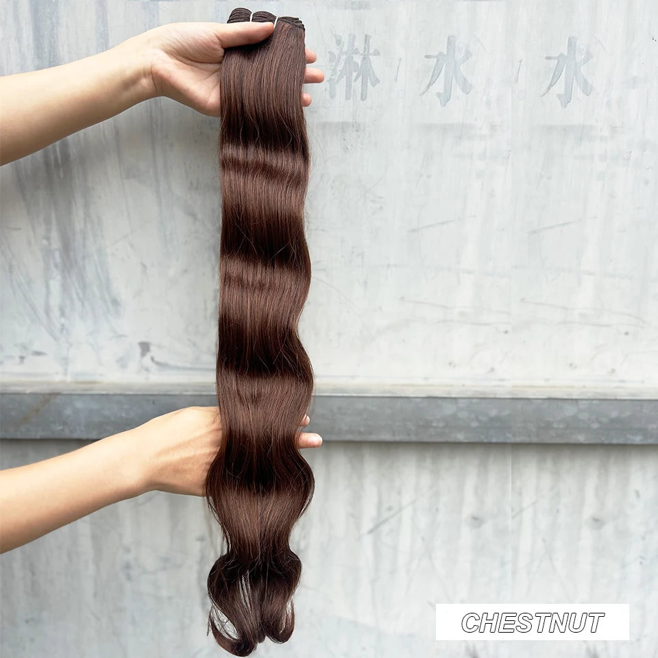 Magicae 30Inches 200G Piano Blonde SP12/16/613 Ombre Brown 6# Body Wave Bundles High Temperature Synthetic Hair Extensions