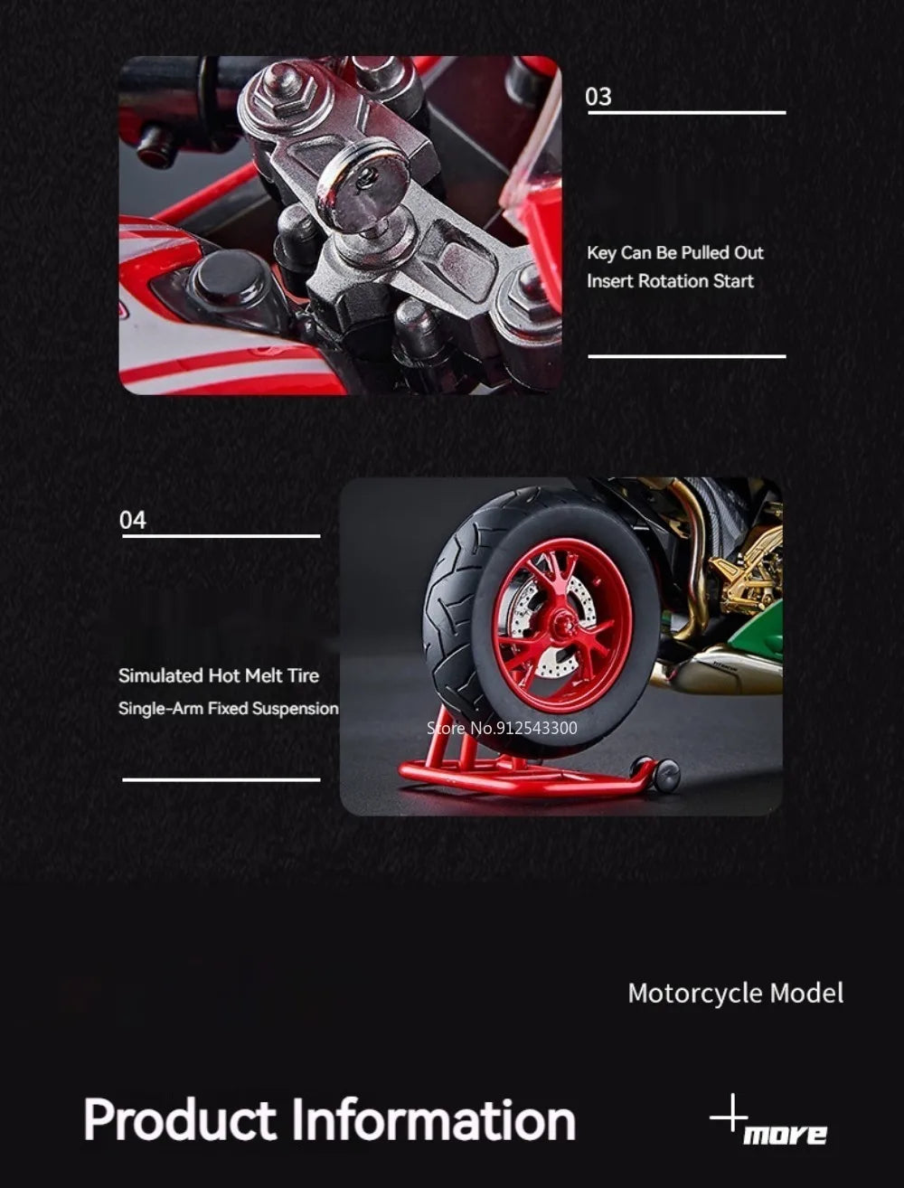 1:9 Scale 1299 Kawasaki ZX-10R Motorcycle Model Toy Car Diecast Metal Shock Absorption Racing Motor Models Boys Birthday Gifts