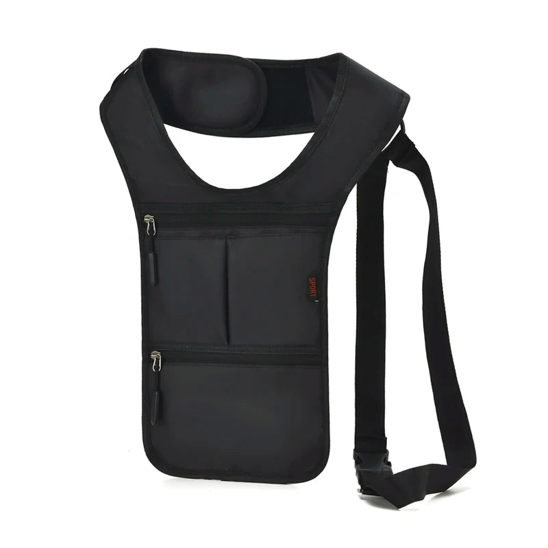 Fashion Casual Men's Tactical Waist Packs Underarm Bag Lightweight Nylon Close-fitting Hidden Vest Bag Functional Men Phone Bag