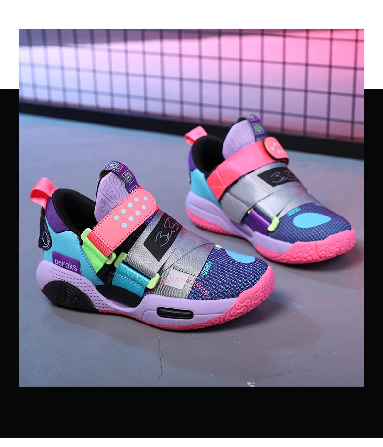 2024 New Children's Basketball Shoes For Boys Girls Non-slip Kids Sport Shoes Lightweight Outdoor Sneakers Trainers Footwear