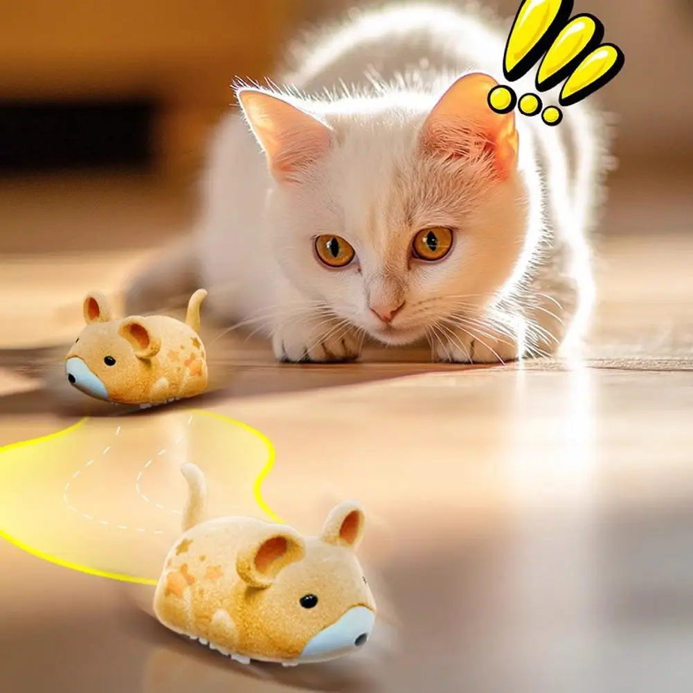 Interactive Cat Toys for Indoor Cats Cat Mouse Toy Electric Vibration Mouse Automatic Moving Kitten Toys Home