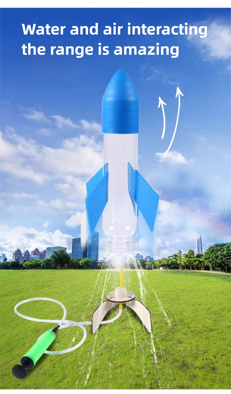 DIY Rocket Sprinklers Toys Water Splash Rocket Outdoor Water Play Toy DIY Science Experiment Kit & Education Model Toy For Gift