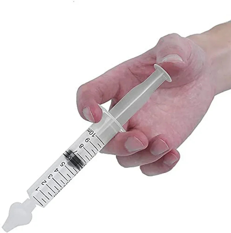10ML Baby Nasal Aspirator Syringe Baby Nose Cleaner Rhinitis Nasal Washer Irrigator Needle Baby Nose Washing for Children