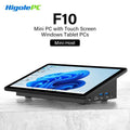 Higole F10 10.1'' Fanless Mini PC Intel N5095 Windows 11 WiFi5 8GB 128GB 5000mAh 4K RS-232 RJ45 Laptop Desktop PC Mini Computers