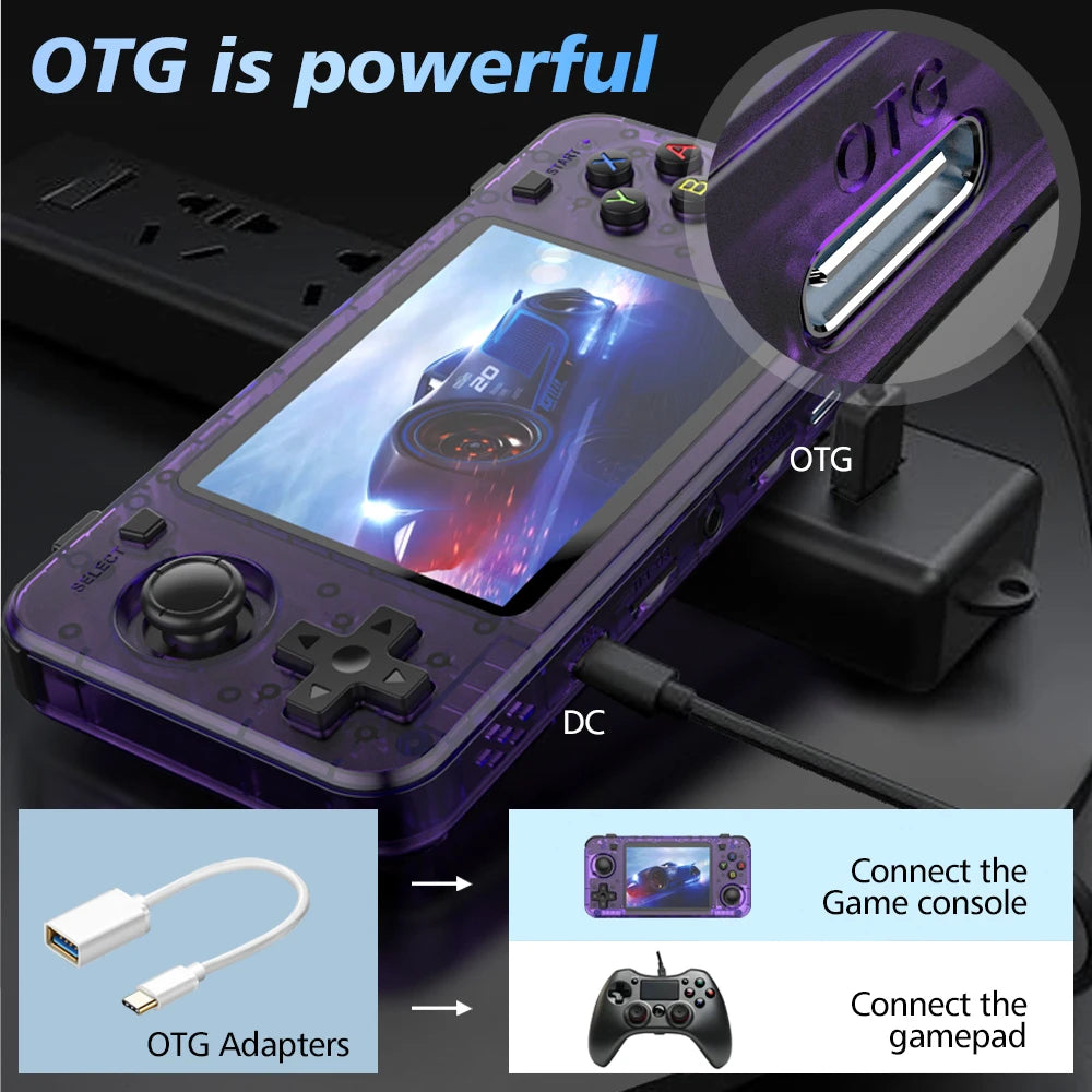 R36H Retro Handheld Console Open-Source Arkos System Classic Game Consoles 3.5" IPS Screen R36S Portable Video Player Boy Gift