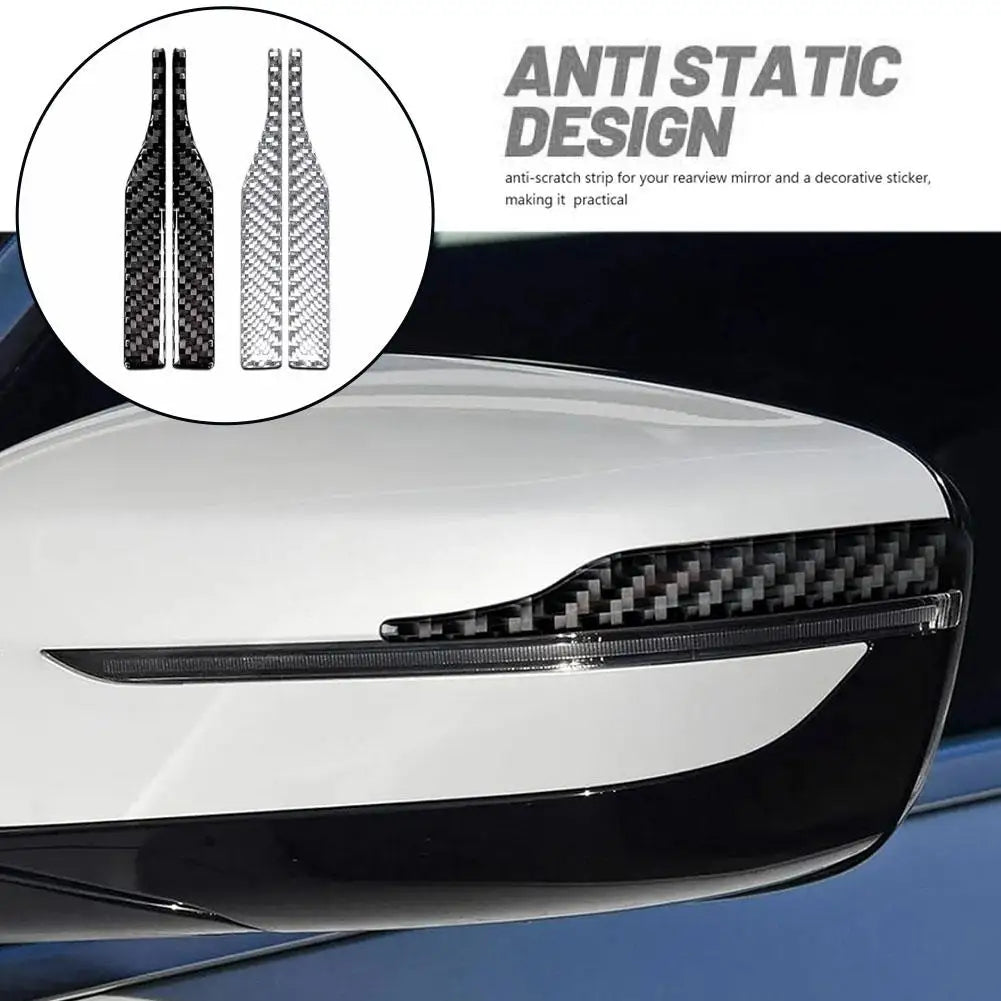 2pcs Spiegelrand Bescherming Auto Crash Strips Bescherm Lichtgewicht Textuur Anti Kras Sticker Auto Kras Bescherming Auto Onderd