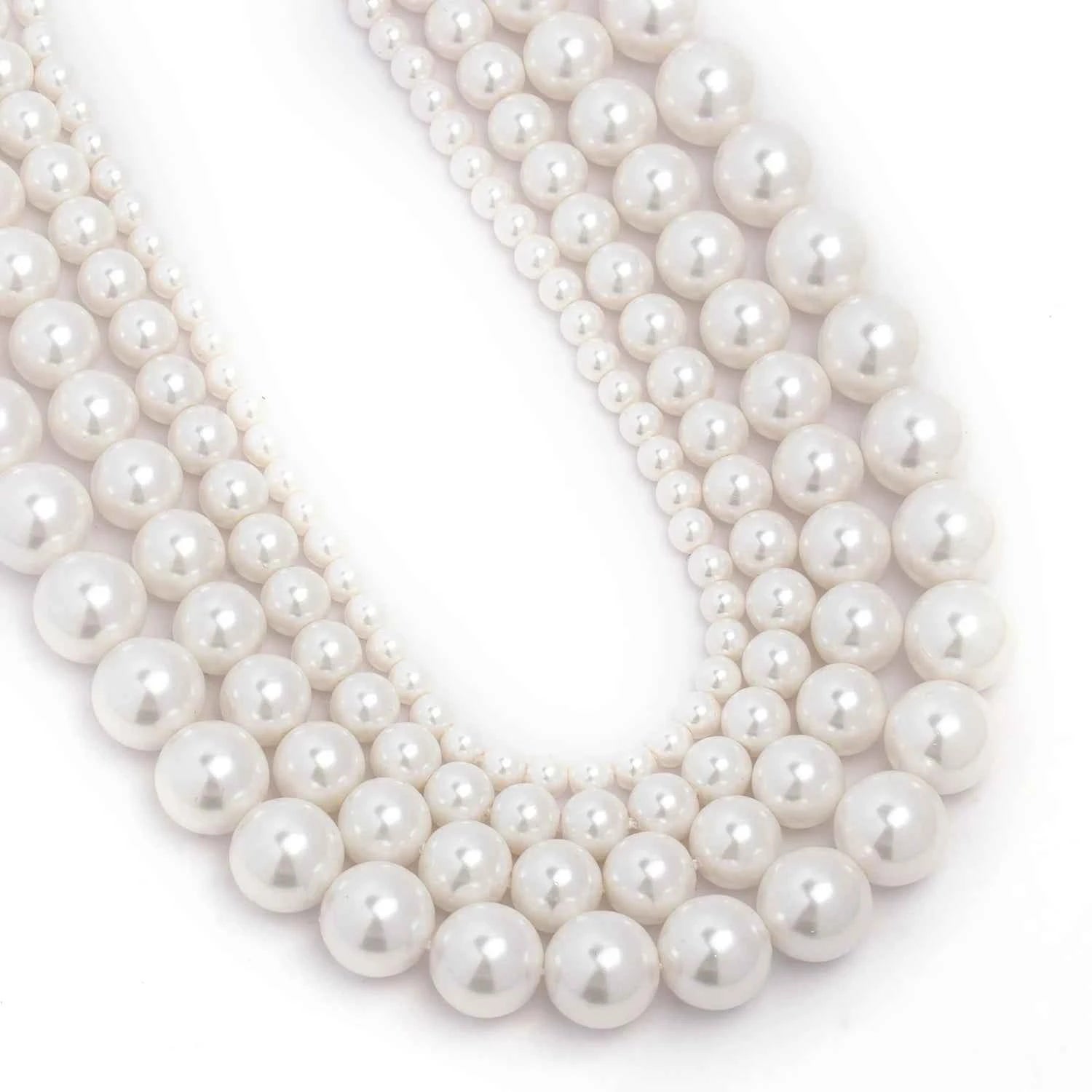 4 6 8 10mm Glass Beads Colorful Imitation Pearl Loose Spacer Round Smooth Beads For Diy Jewelry Making Handmade Bracelet Earring