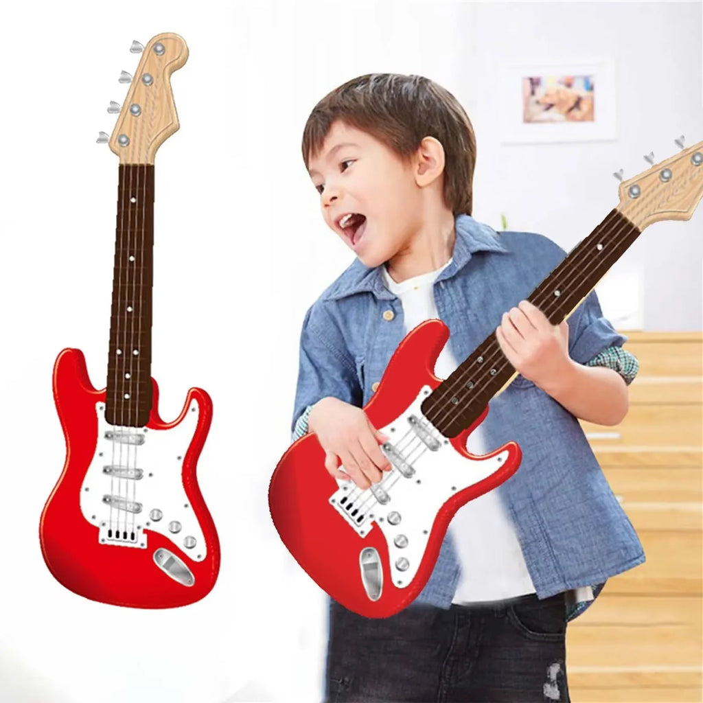 Kids Electric Guitar Toy - 4-String Multifunctional Electronic Musical Instrument, Portable Children's Guitar
