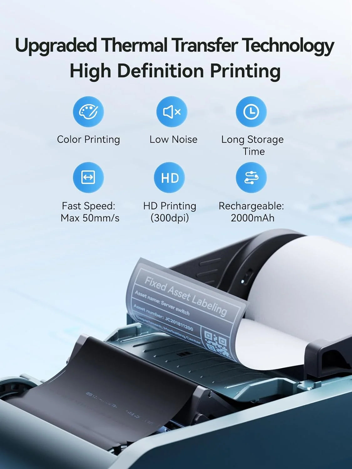 300DPI NIIMBOT M2 Portable Thermal Transfer Label Printer Bluetooth Multi-function Sticker Maker Machine for Office Clothes Tag