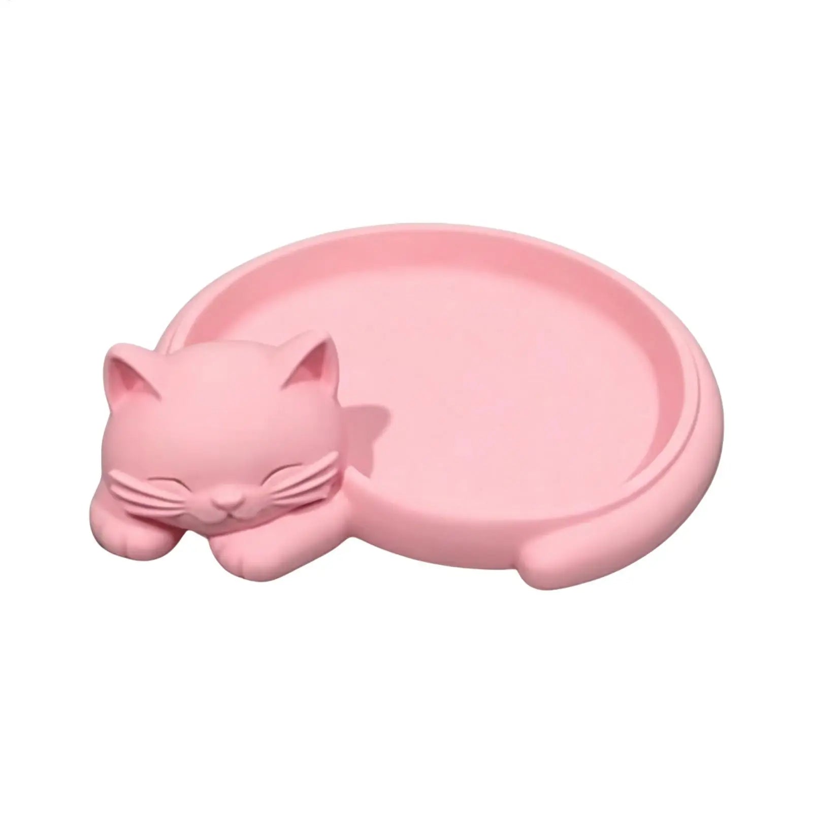Cat Shaped Jewelry Organizer Tray for Keys Earrings Cute Feline Design Desktop Storage Tray Home Decoration Accessories