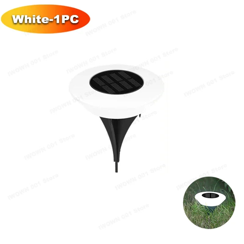 Waterproof Solar Garden Lights Outdoor Use Landscape Lighting for Driveway Lawn Walkway Base Light Solar Powered Garden Decor