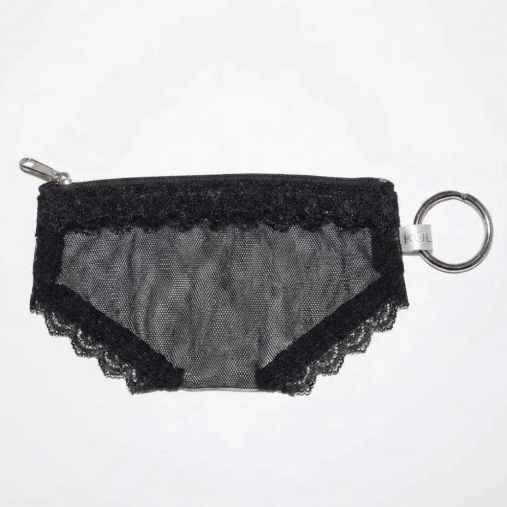 New Briefs Shape Cosmetic Bag Mesh Lace Heart Makeup Storage Pouch Y2K Transparent Toiletry Bag Storage for Travel