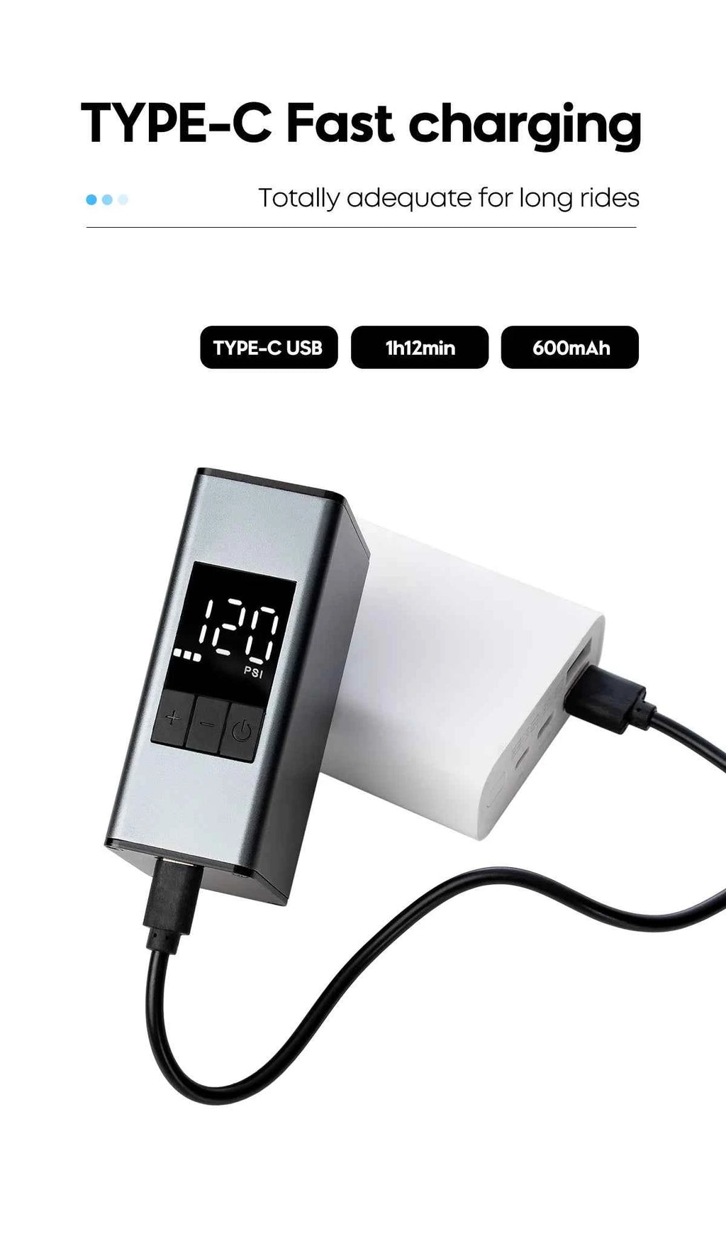 150 PSl Bike Air Electric Pump CYCLAMI A3 MAX Real-time Data Display Portable Pocket Auto MINI Tire Inflator For Bicycle Car