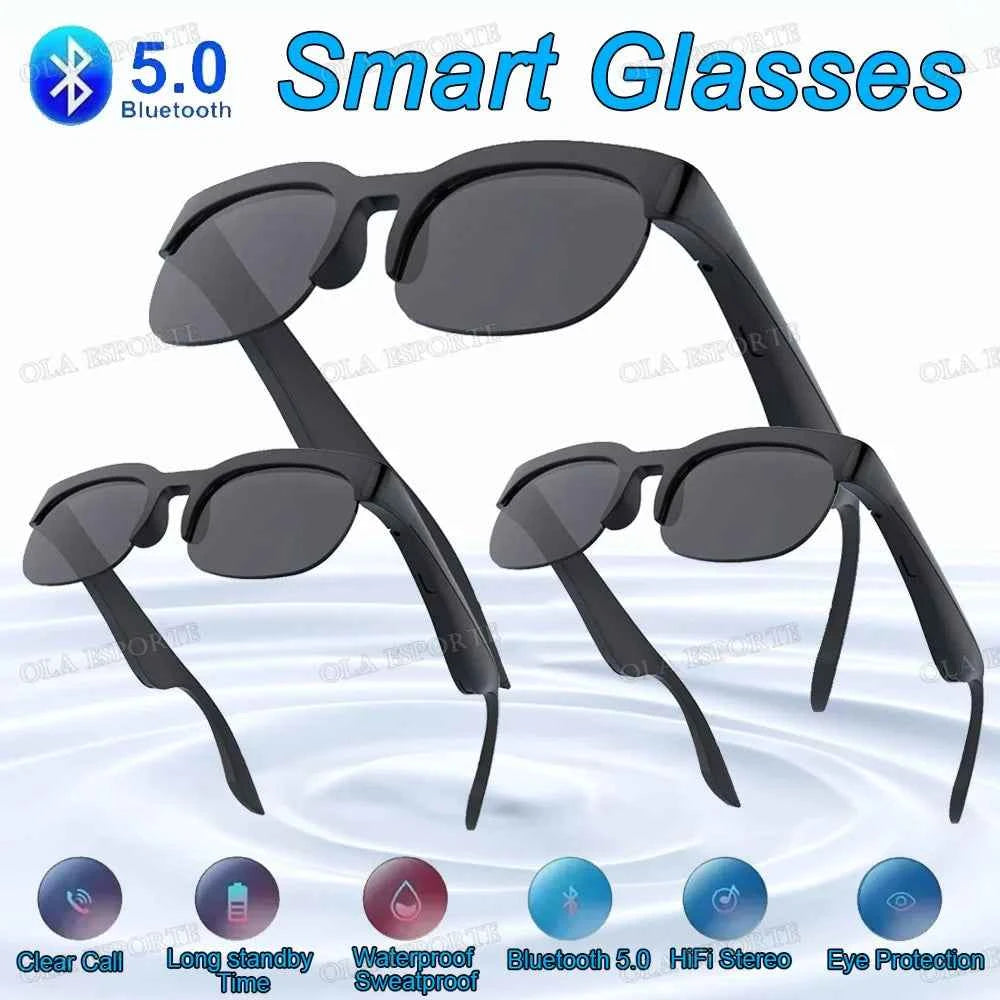 New Camera Control Smart Glasses 2025 Music Sunglasses Headphones Wireless Bluetooth Call Headset HIFI Audio glasses For Android