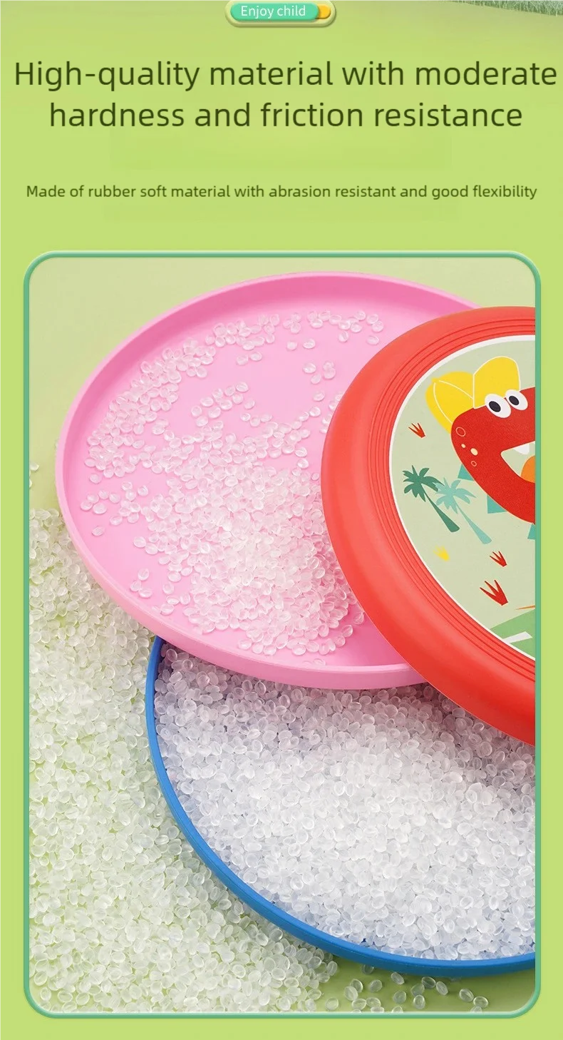 Kids Soft Rubber Frisbee Cartoon Flying Disc Safe Outdoor Sport Toy Parent-Child Game for Boys Girls Beach Backyard Family Play