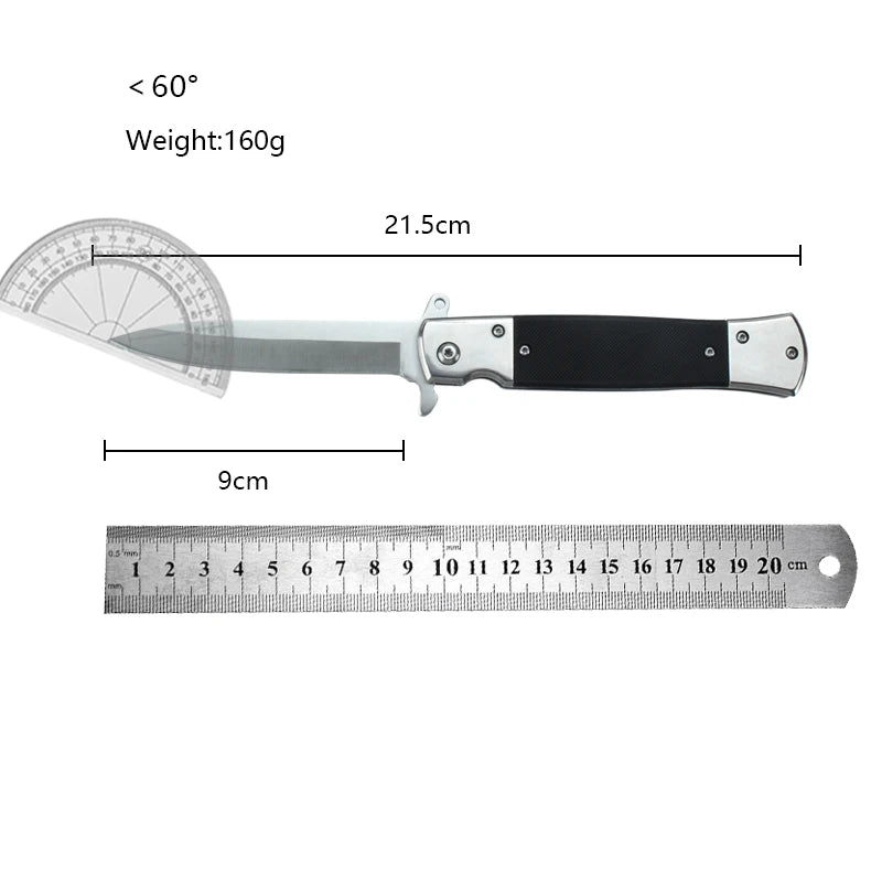 Portable sharp folding knife for outdoor use, stainless steel high-hardness tactical knife for the wild, self-defense knife