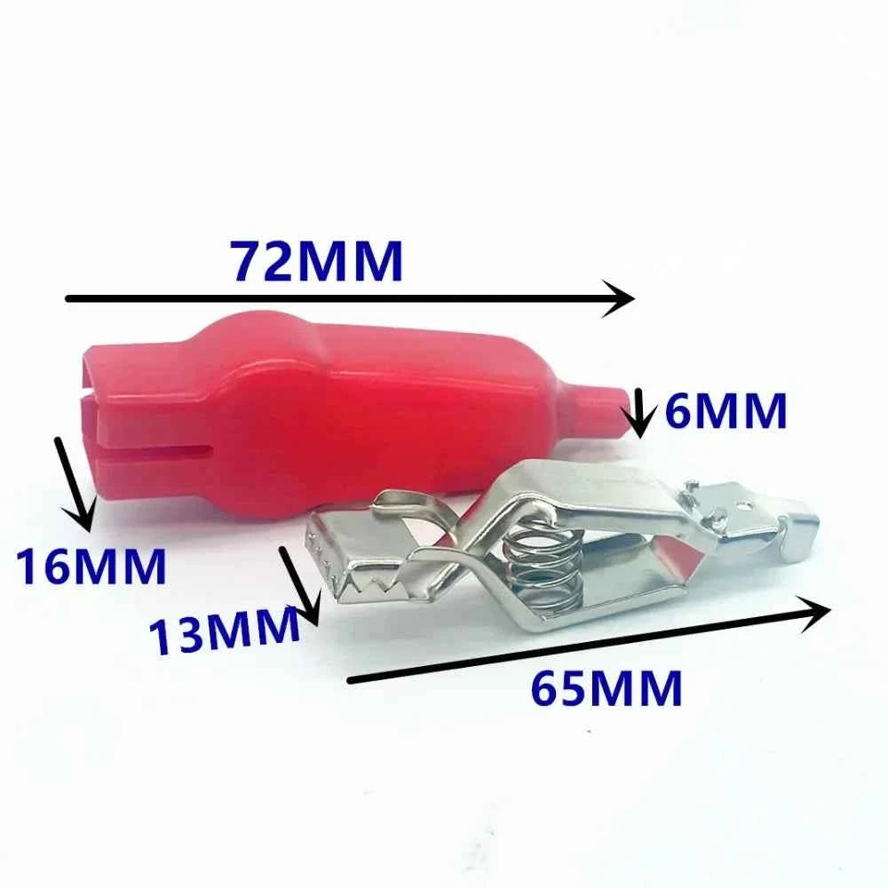 2Pcs Alligator Clip 20A PVC Sheathed Alligator Clamps DIY Test Leads Crocodile Electrical Clips Electrical Tool Parts