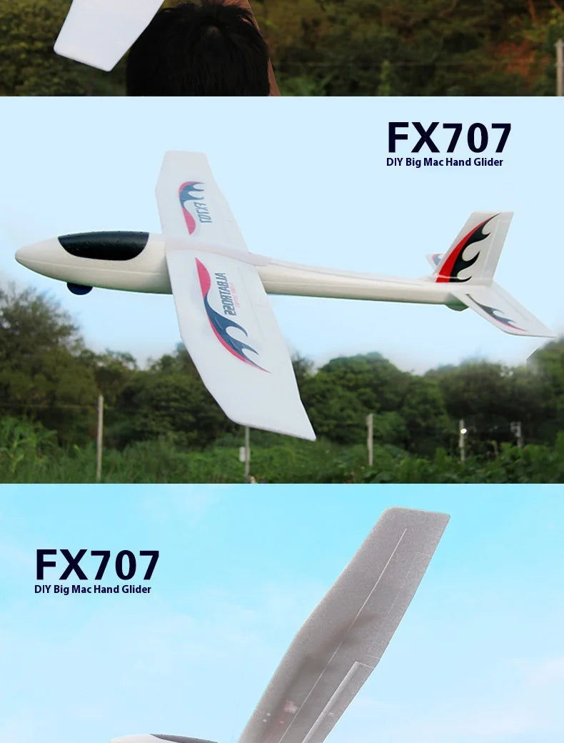 FX707S Aircraft Upgraded and Enlarged Version of Large-Scale EPP Foam Hand-Thrown Aircraft Model