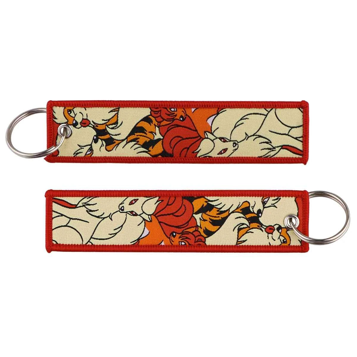 Anime Cute Animal Jet Tag Embroidery Keys Tag Women Keyring Cartoon Car Keys Fashion Jewelry Accessories Kids Gifts 1PCS